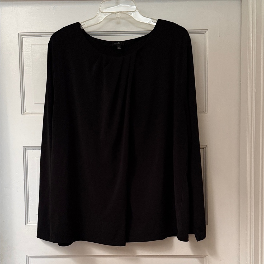 Plus Size 3X Talbots Classic Black Long Sleeve Top